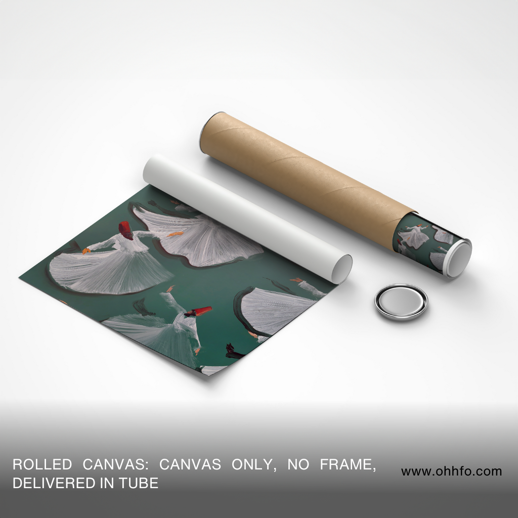 Whirling Dervish Dance – Spiritual Sufi Canvas Wall Art
