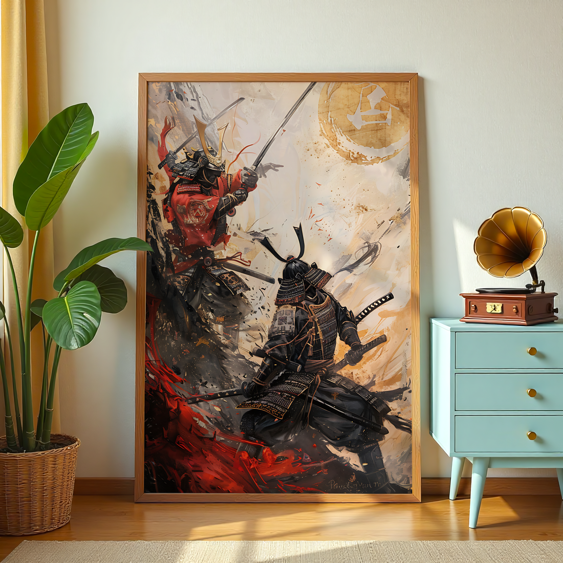 Samurai battle artwork depicting honor and warrior spirit