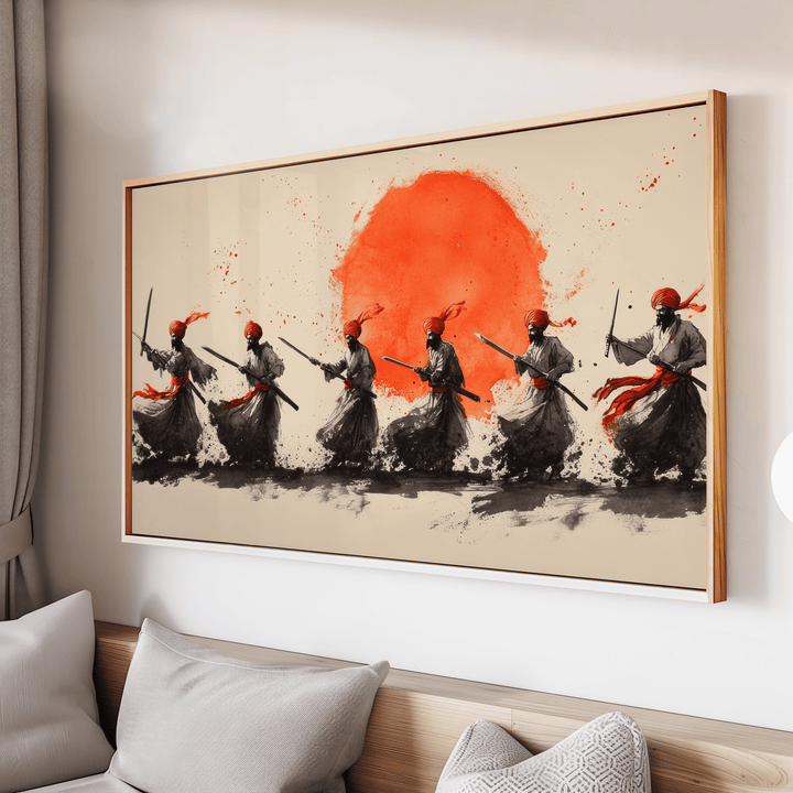 Sikh martial heritage procession wall art