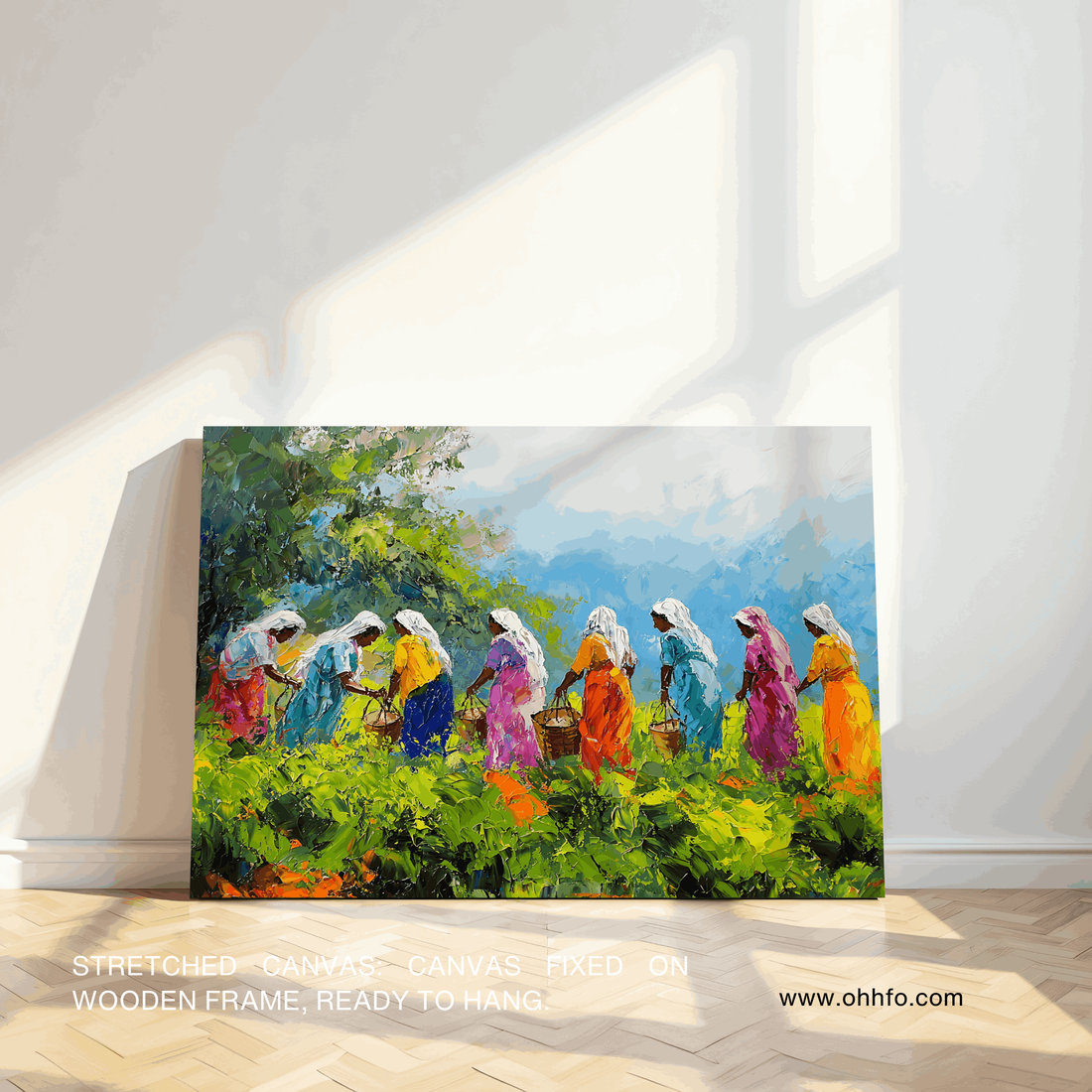 Tea Garden Harvest – Vibrant Women Canvas Wall Art