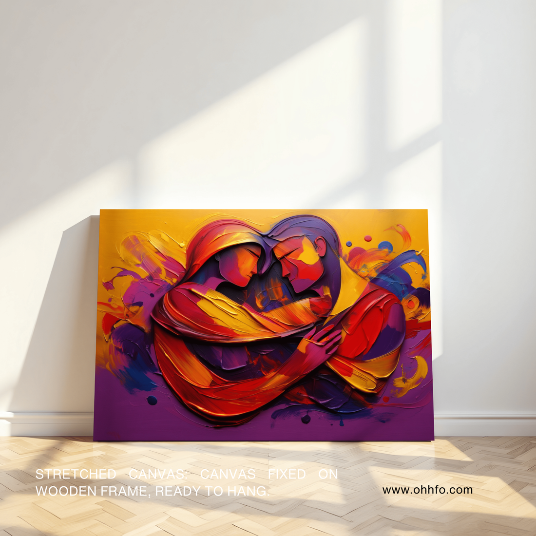 Abstract Couple Love Wall Art