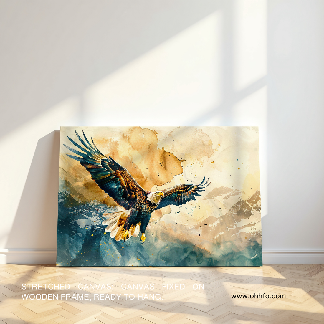 Flying Eagle Canvas Wall Art
