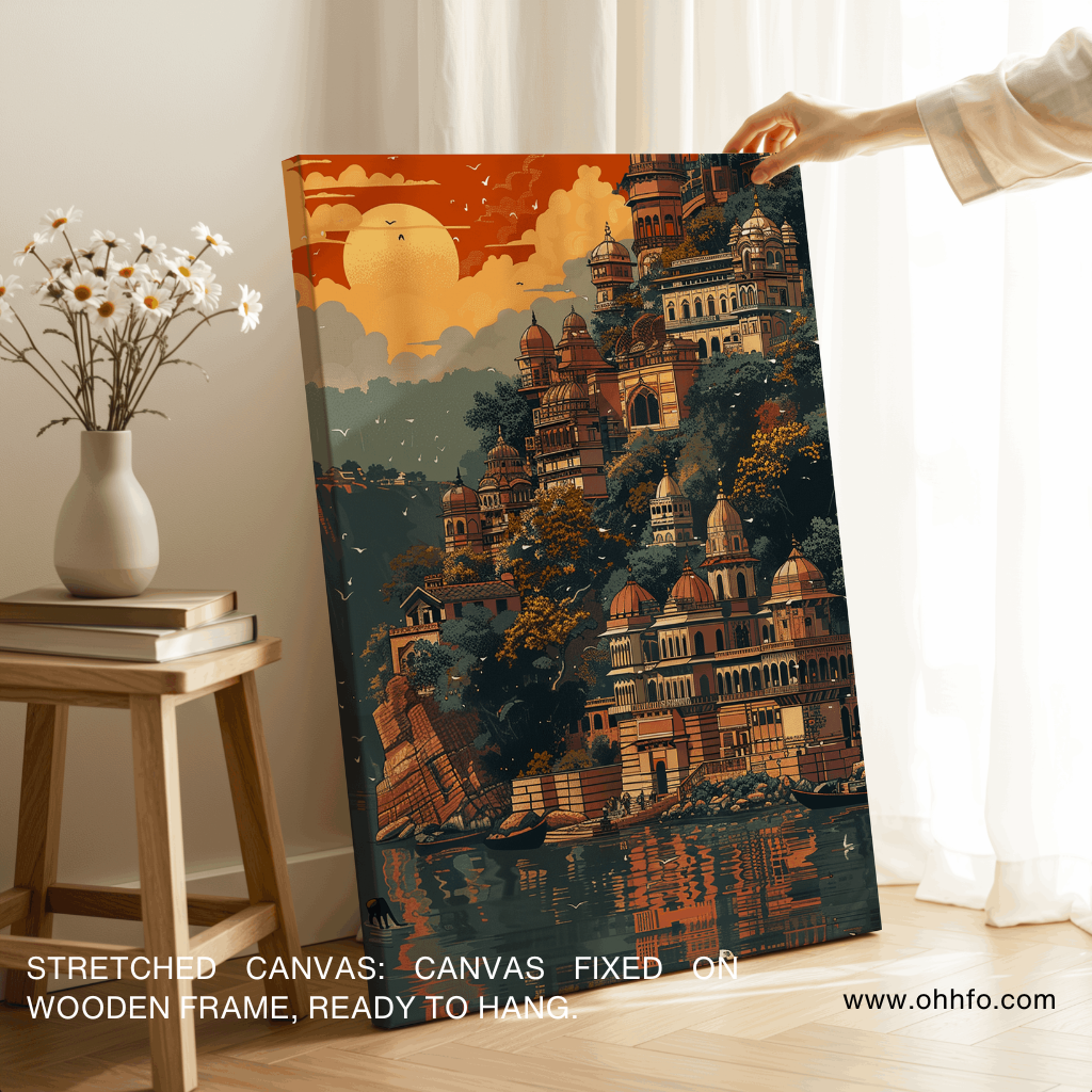 Heritage City Sunset Canvas Wall Art