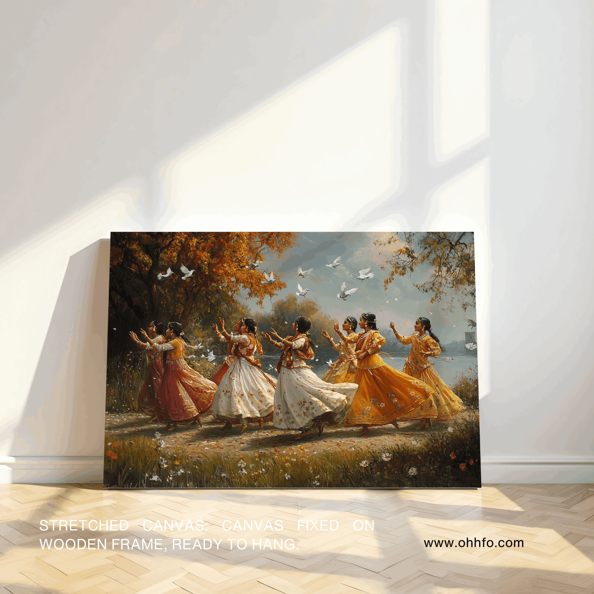 Graceful Indian Women Dancing in Nature