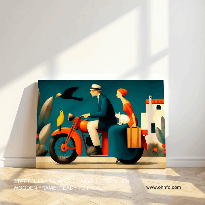 The Joyful Journey – Modern Travel Canvas Wall Art
