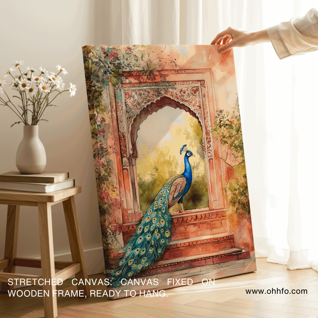 Royal Peacock Canvas Wall Art