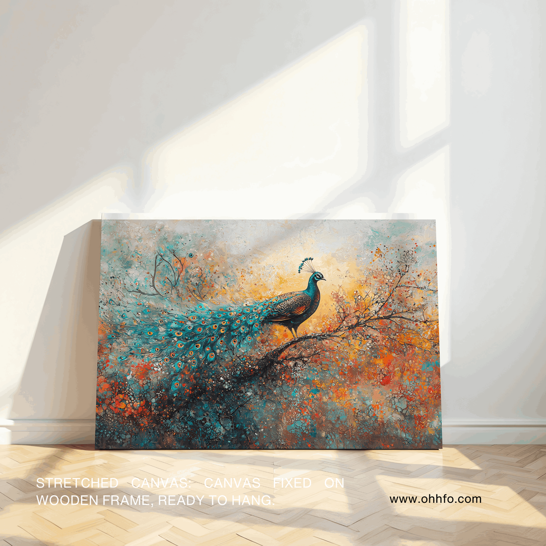 Majestic Peacock Canvas Wall Art