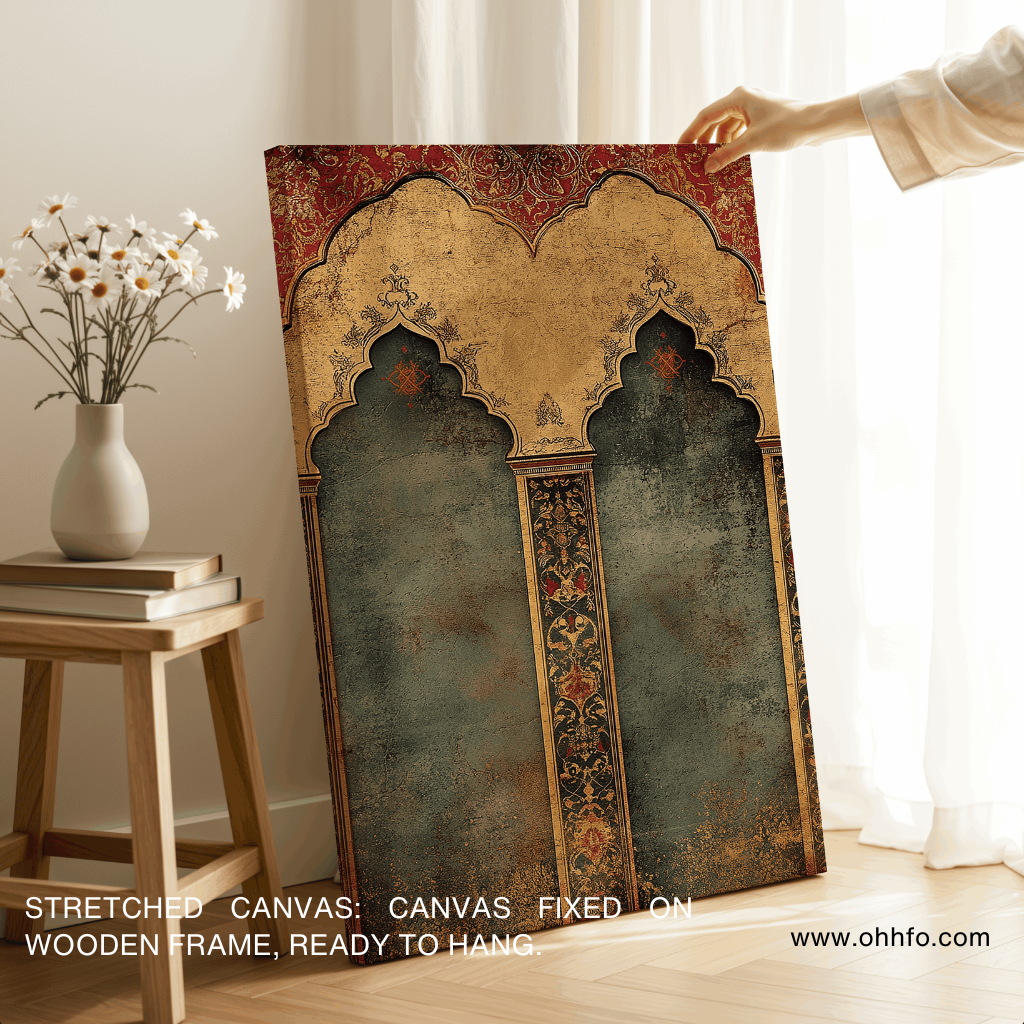 Royal Mughal Arch Wall Art Canvas Print