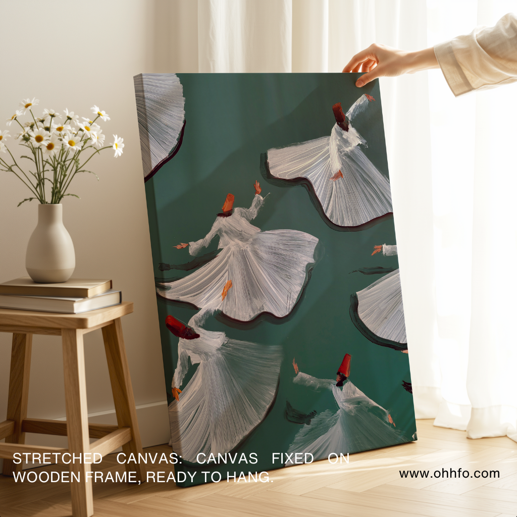 Whirling Dervish Dance – Spiritual Sufi Canvas Wall Art