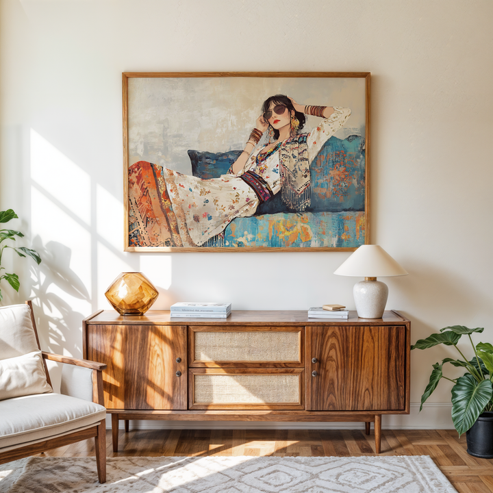 Modern bohemian fashion wall decor artwork