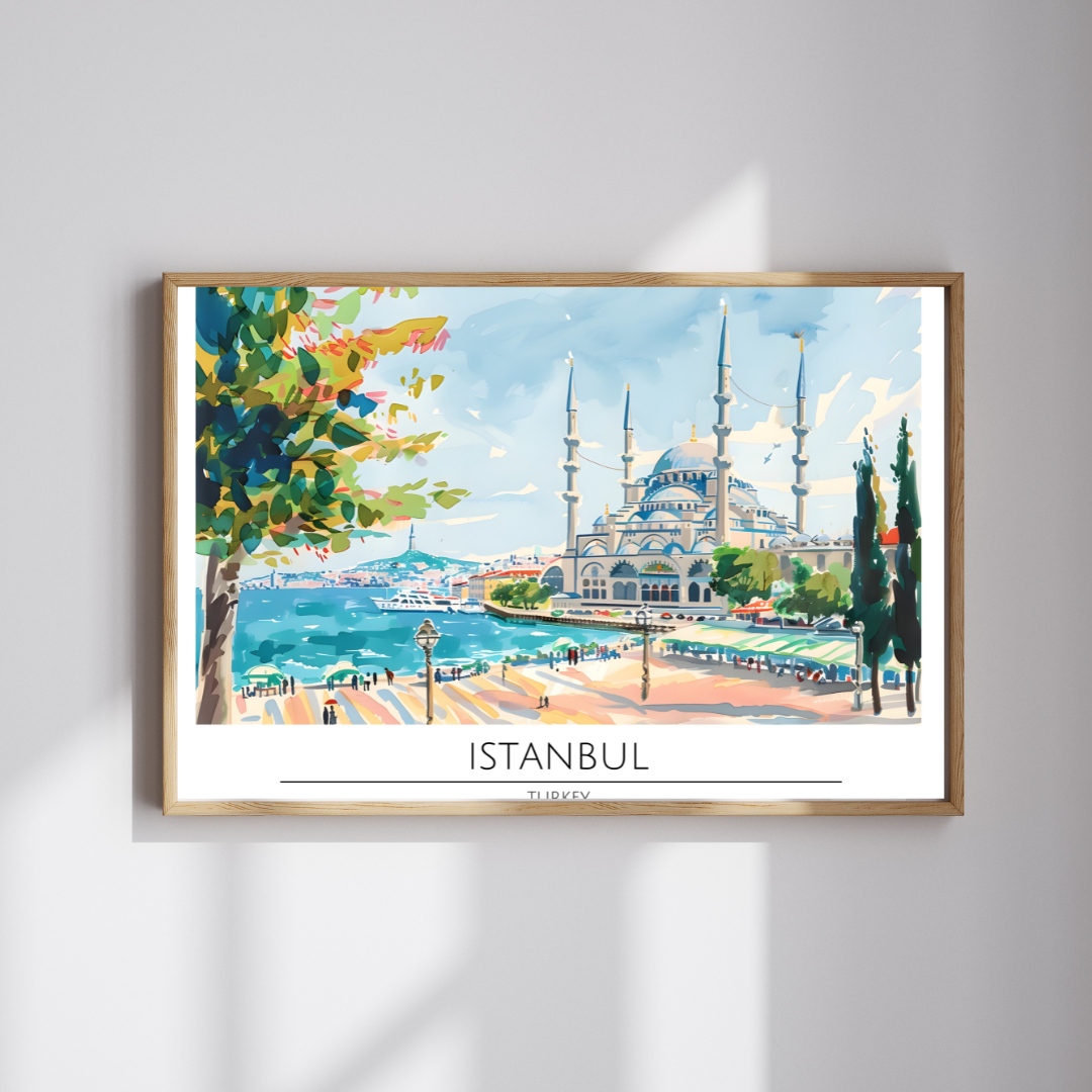 Istanbul Blue Mosque View – Elegant Historic Wall Art