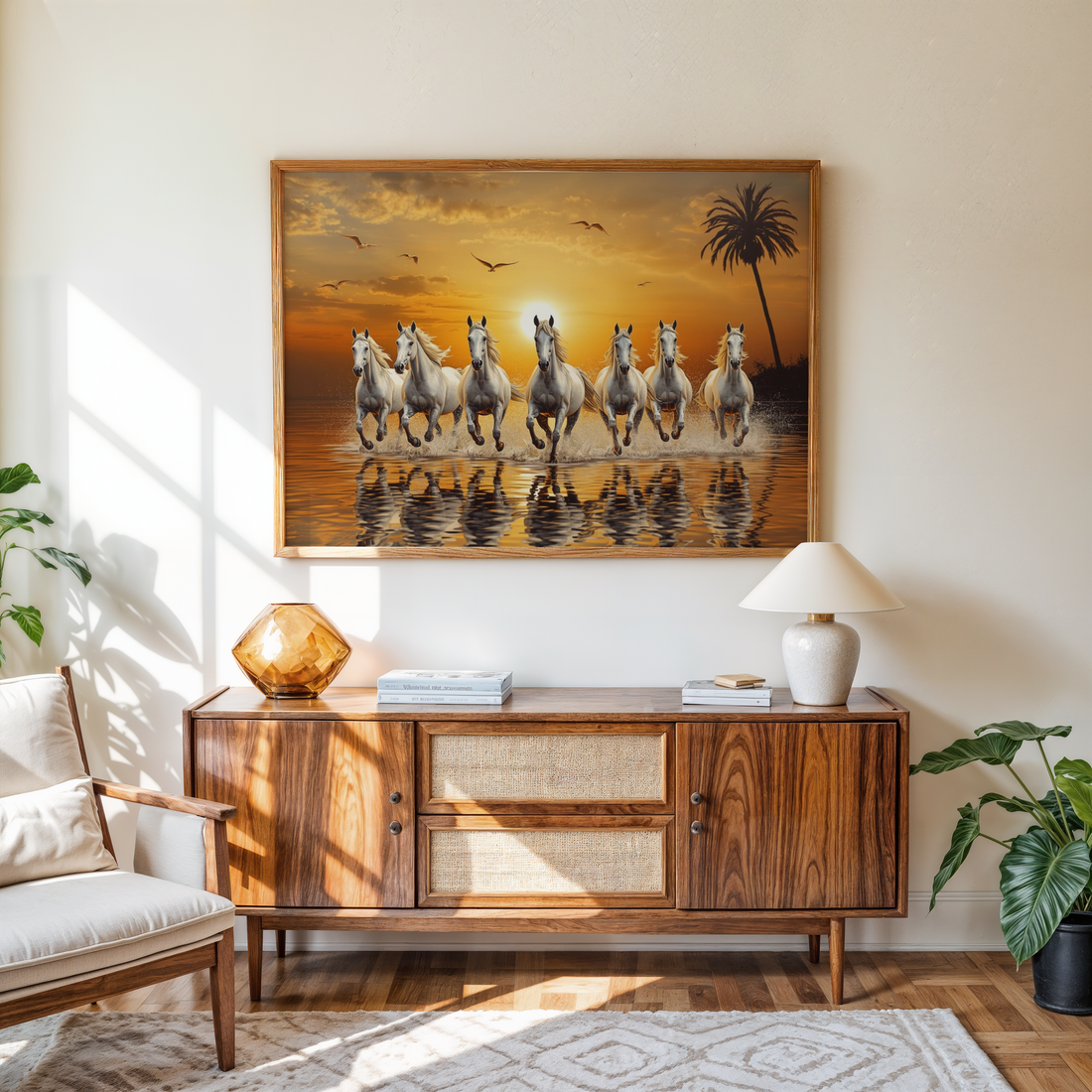 Vastu-inspired seven horses painting for home decor