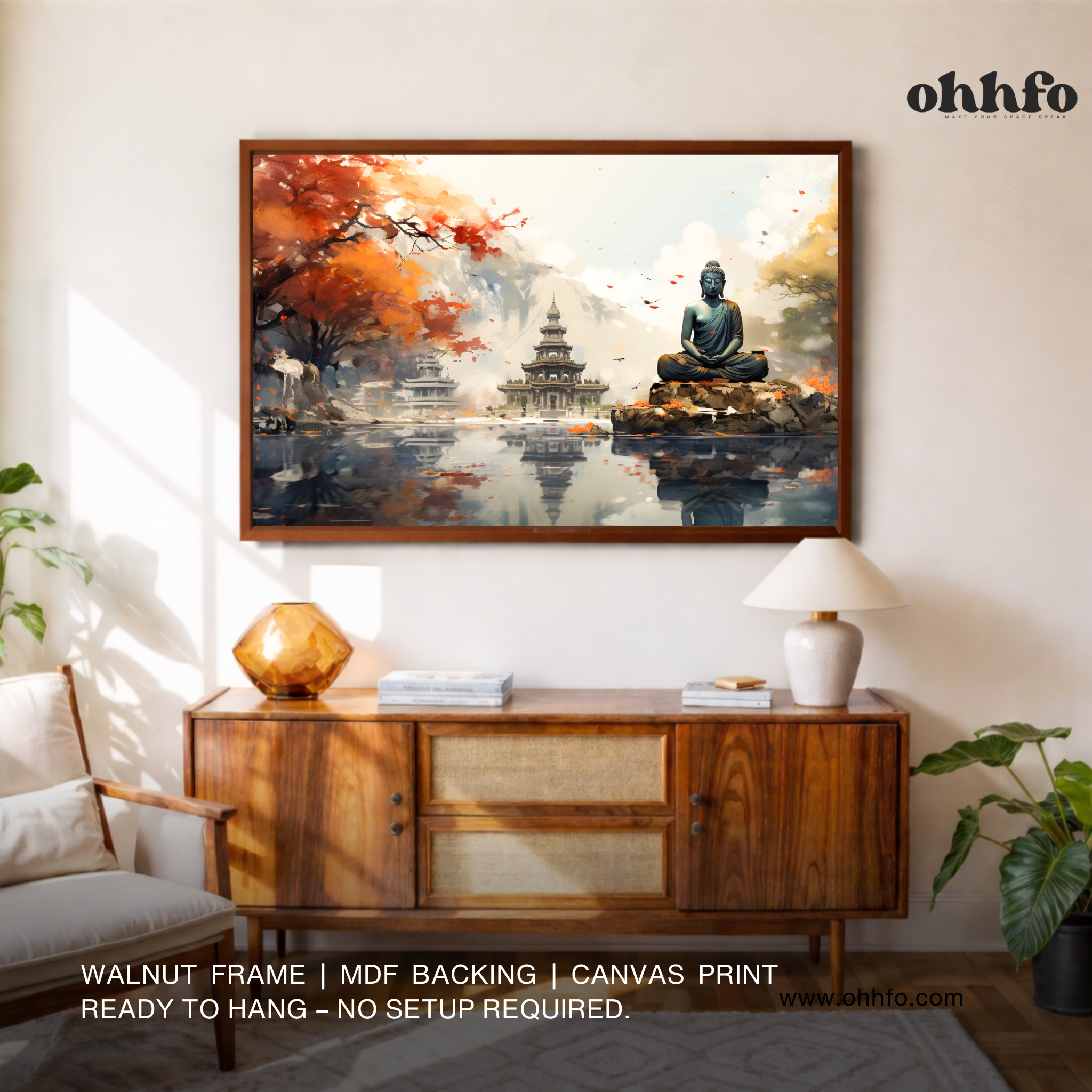 Buddha Temple Canvas Wall Art