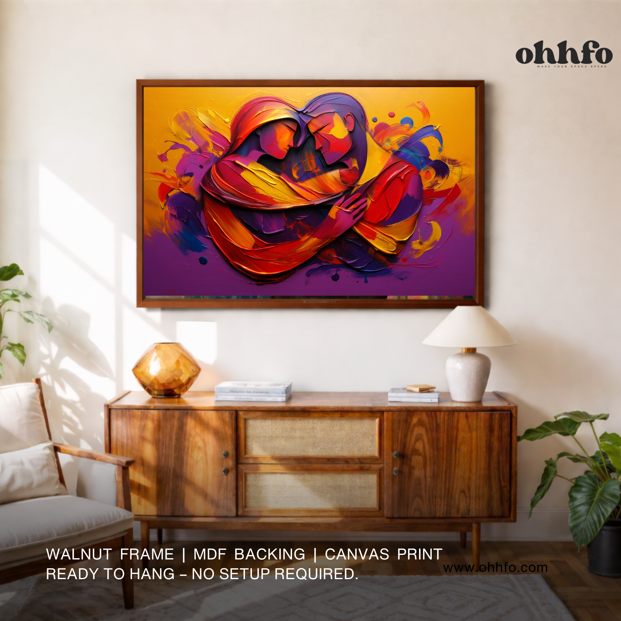 Abstract Couple Love Wall Art