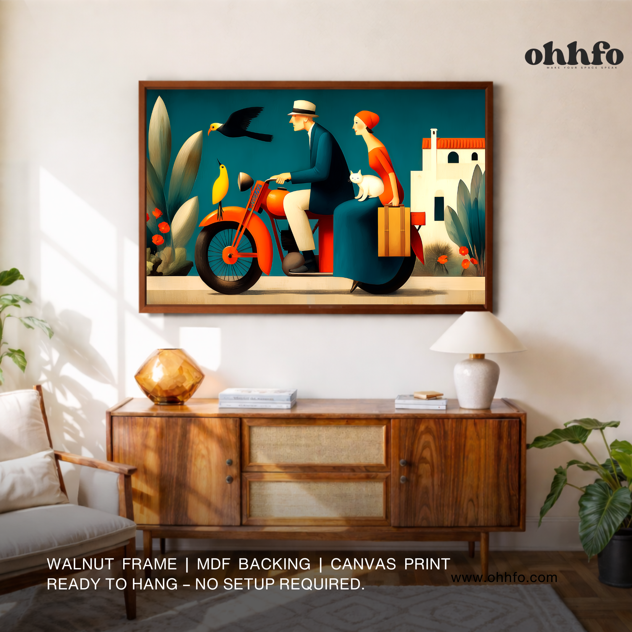 The Joyful Journey – Modern Travel Canvas Wall Art