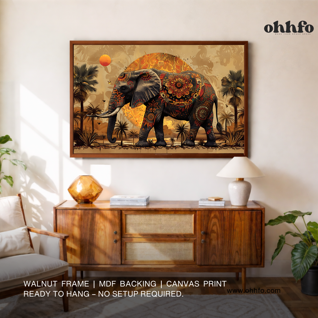 Majestic Mandala Elephant – Tribal Safari Wall Art