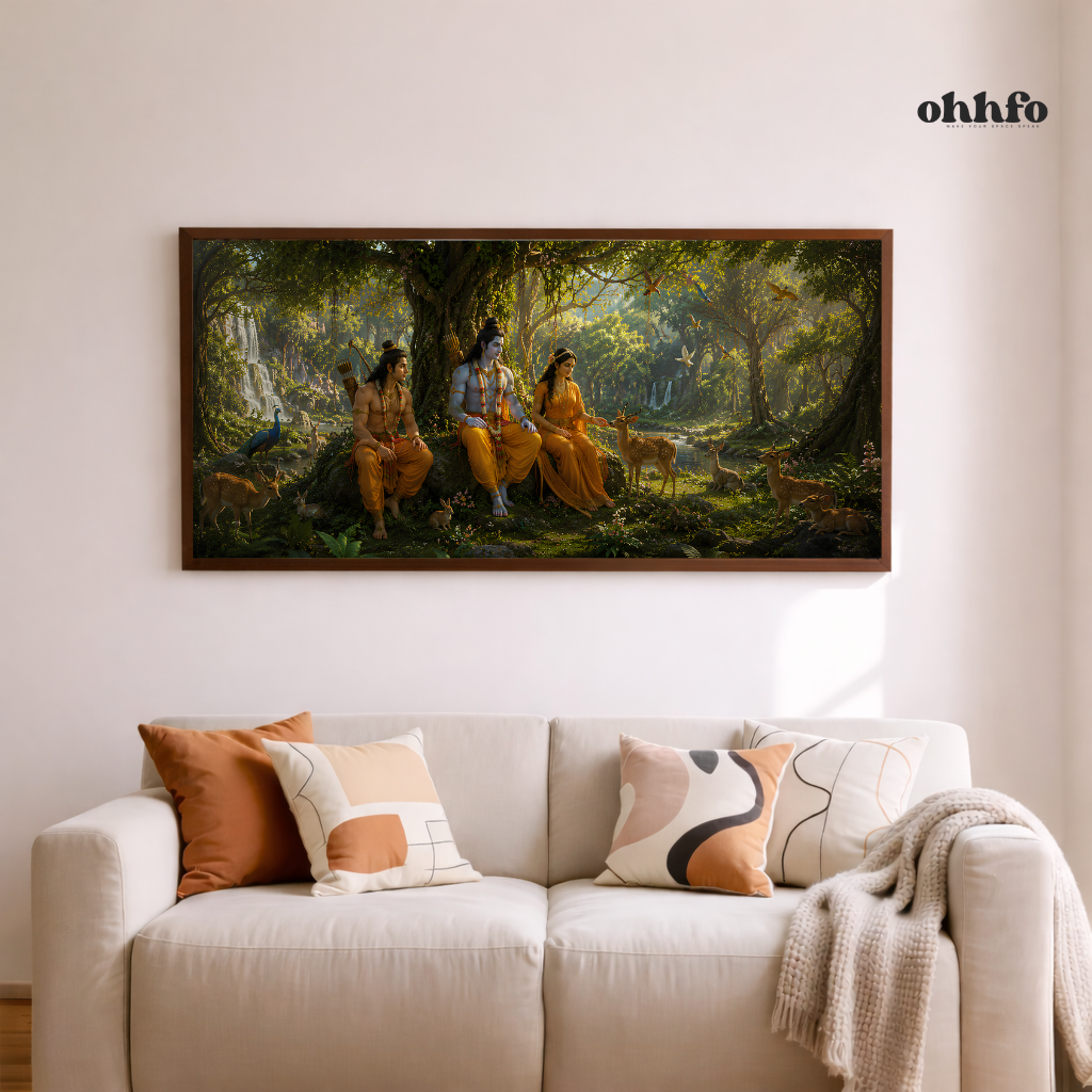 Ram Sita Forest Canvas Wall Art
