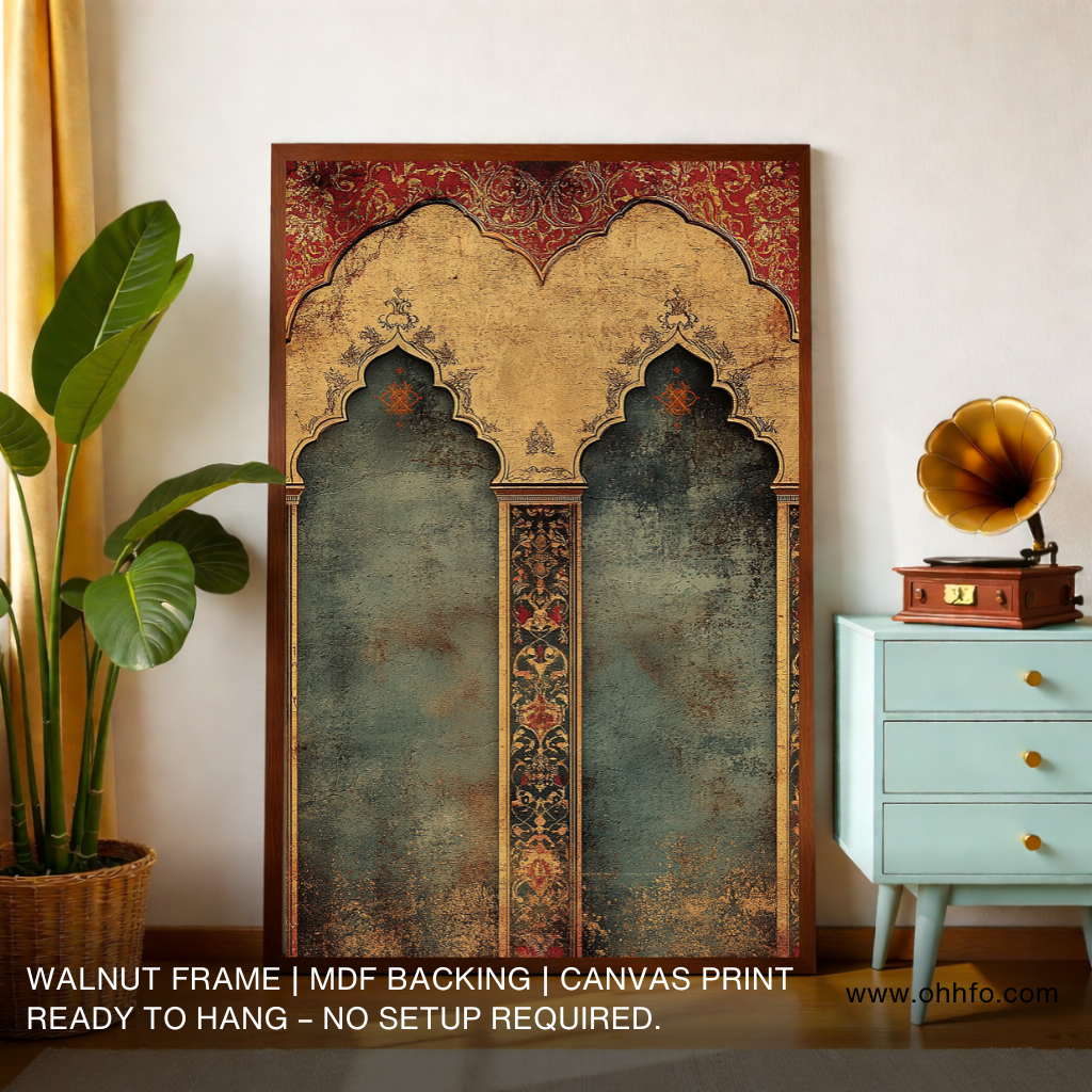 Royal Mughal Arch Wall Art Canvas Print