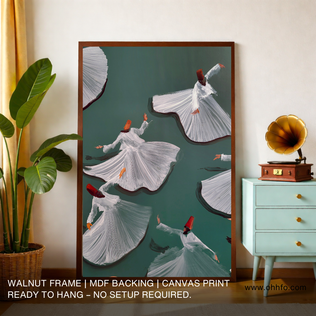 Whirling Dervish Dance – Spiritual Sufi Canvas Wall Art