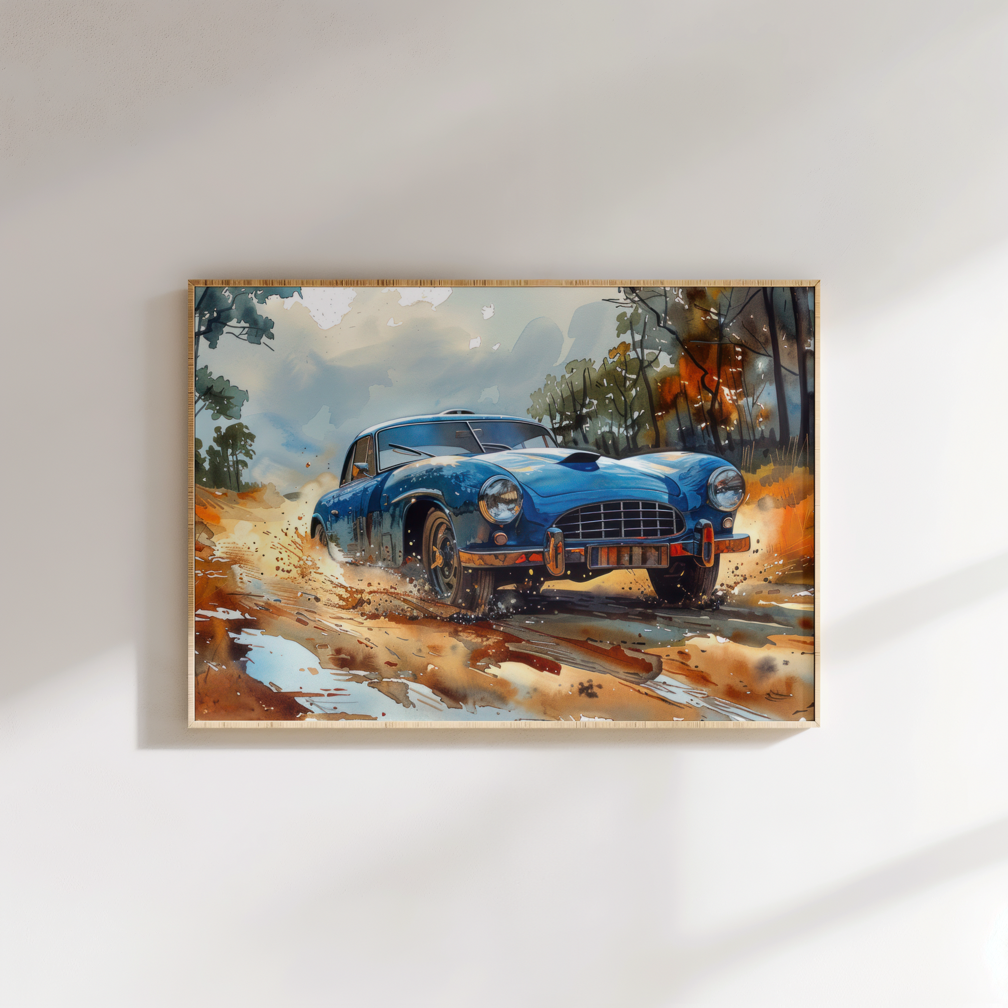 Classic sports car canvas painting for home décor