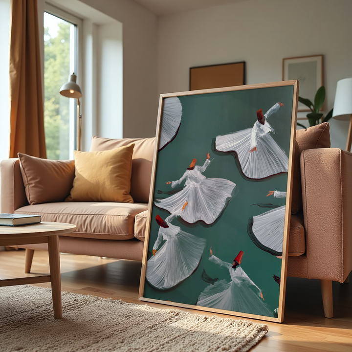 Whirling Dervish Dance – Spiritual Sufi Canvas Wall Art