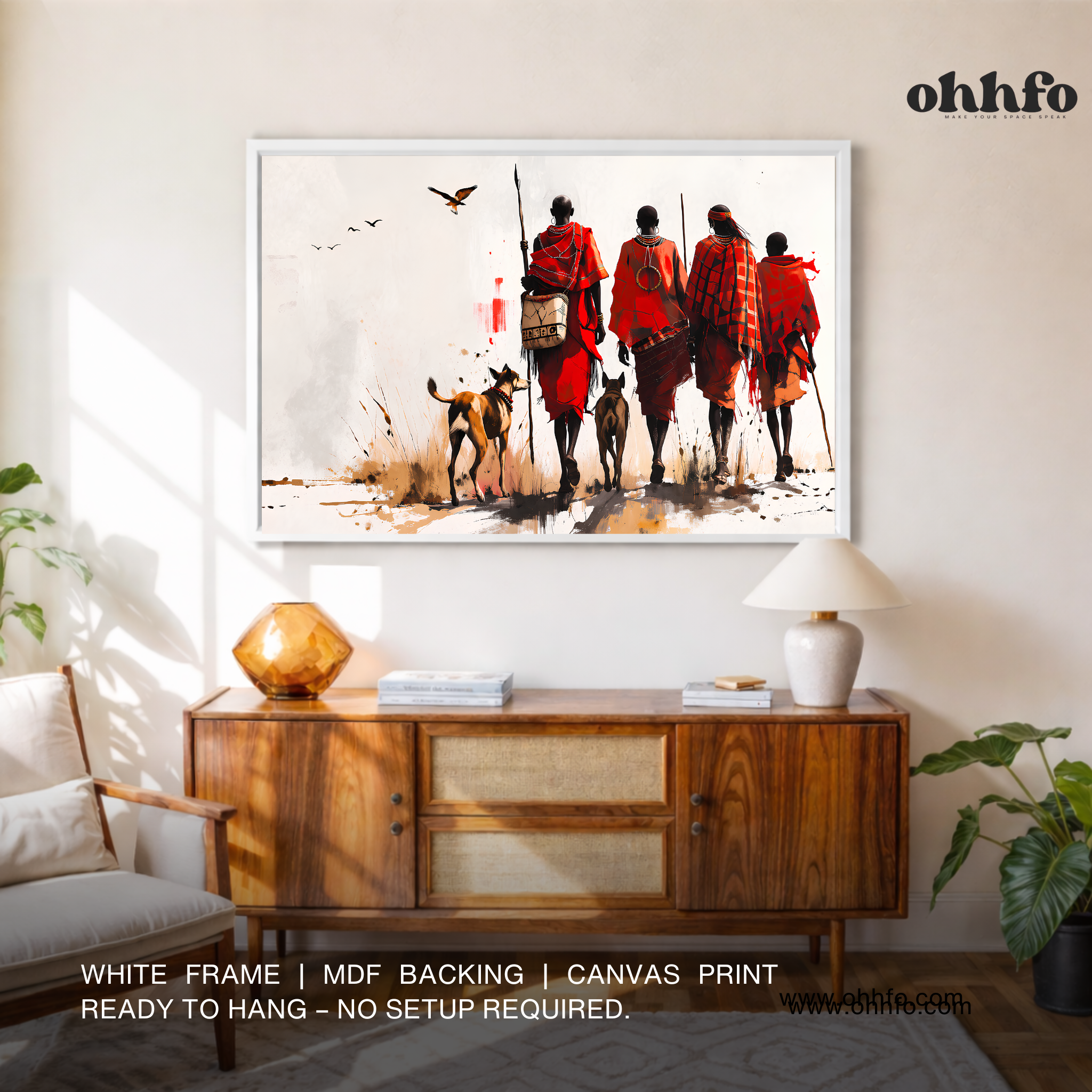 Tribal Warriors Journey Canvas Wall Art