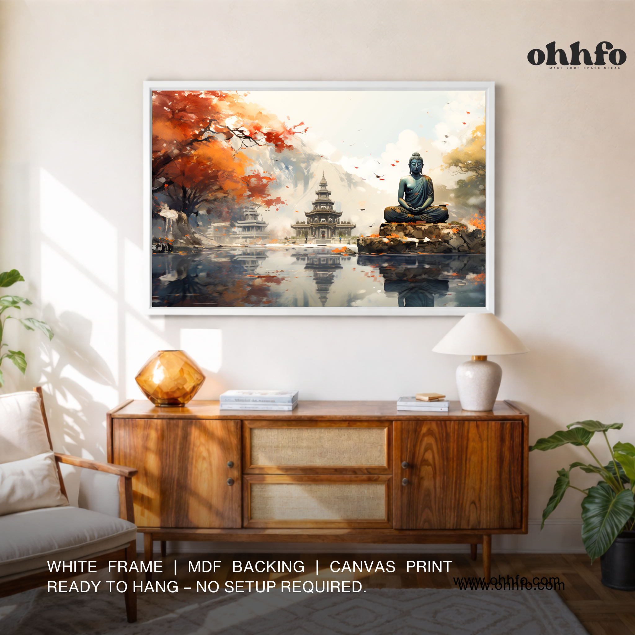 Buddha Temple Canvas Wall Art