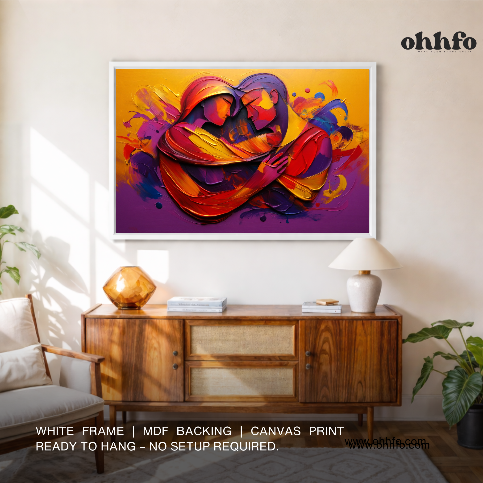 Abstract Couple Love Wall Art