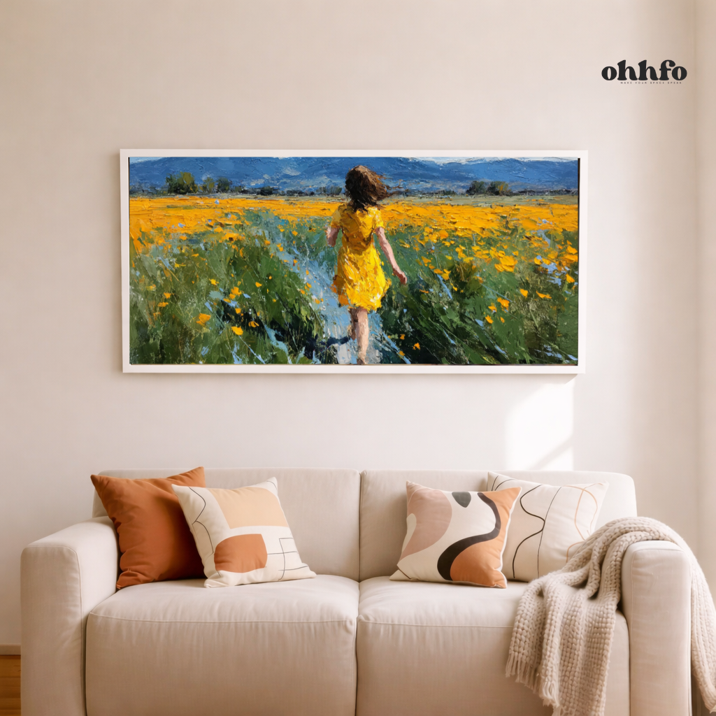 Girl in Yellow Field Wall Art