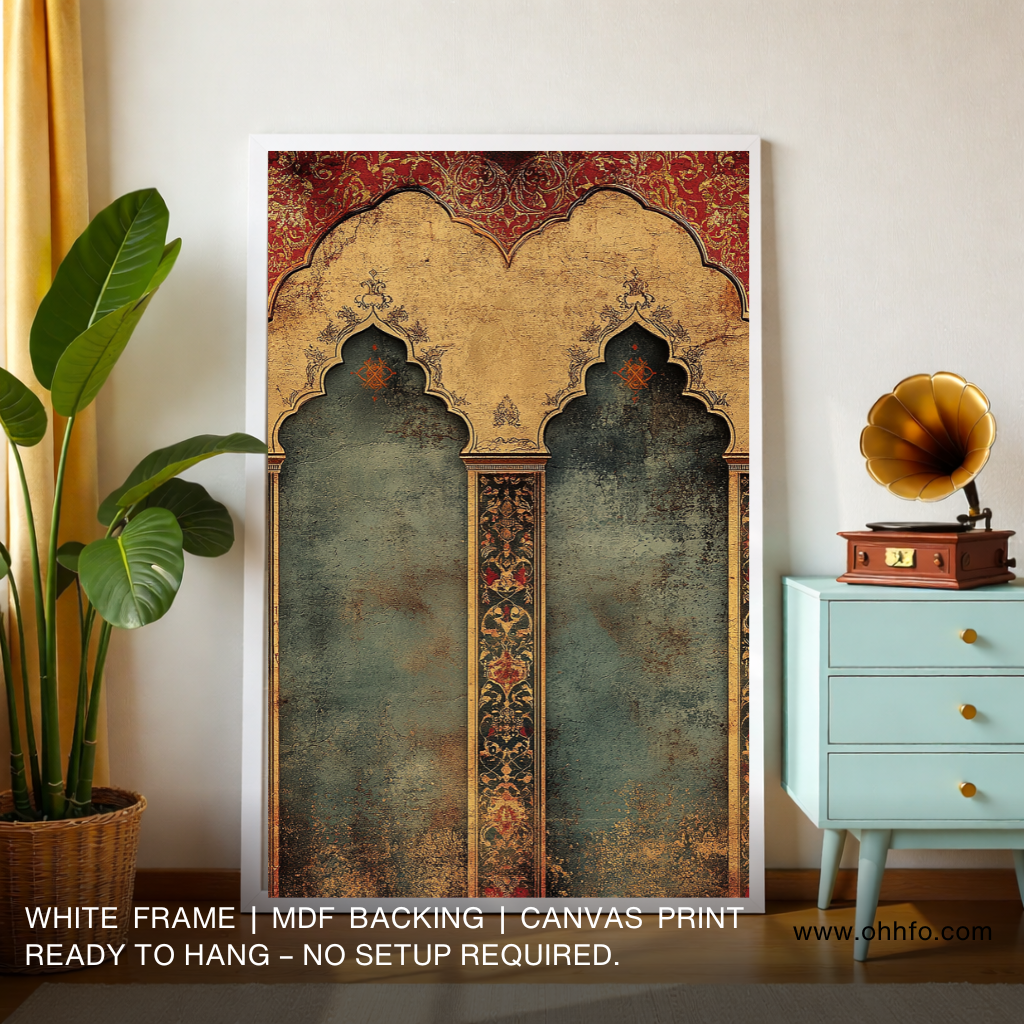 Royal Mughal Arch Wall Art Canvas Print