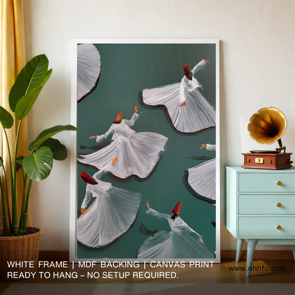 Whirling Dervish Dance – Spiritual Sufi Canvas Wall Art