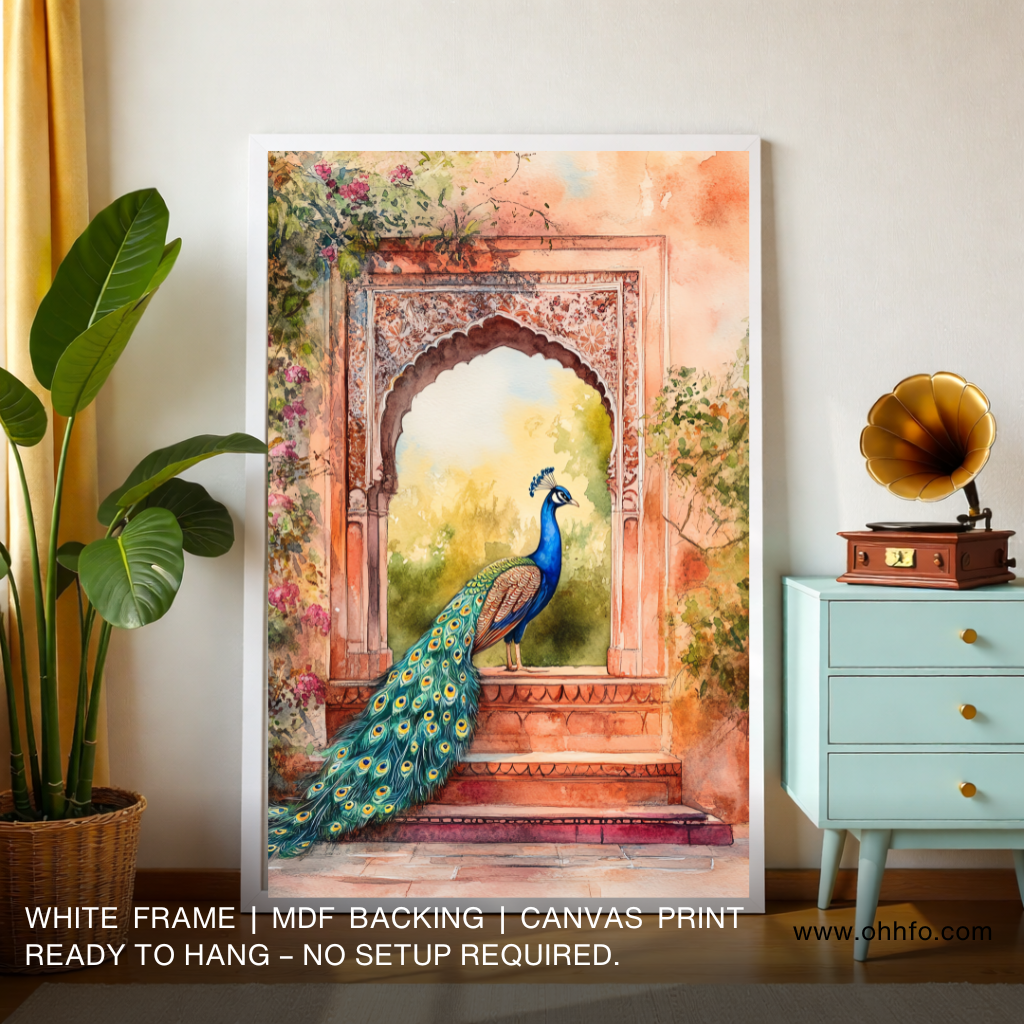 Royal Peacock Canvas Wall Art